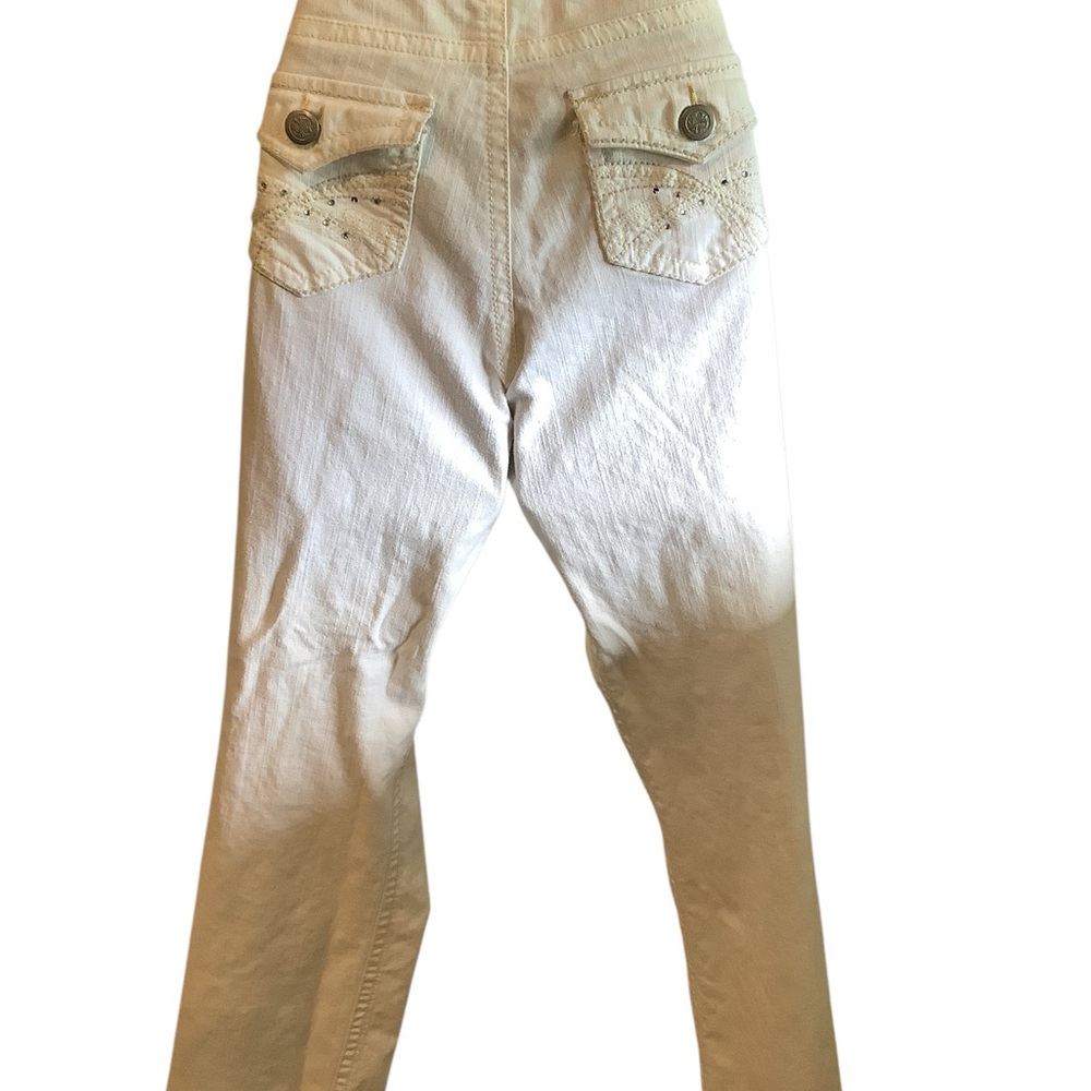 No Boundaries Cream Button-Fly Jeans Excellent Condition Size 9 - Picture 4 of 12